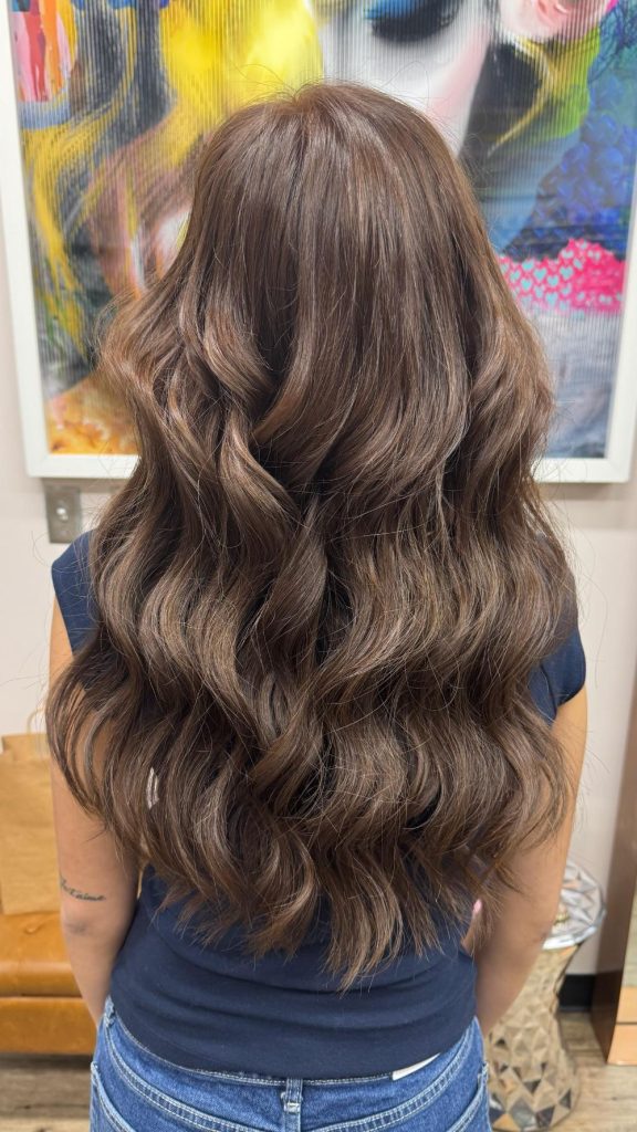 Natural Beaded Rows extensions result at Publicity Salon OKC